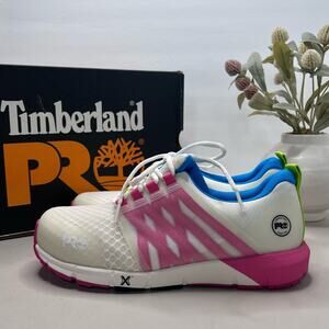 Timberland PRO Radius Composite Toe Industrial Work Shoe White Women 9.5M